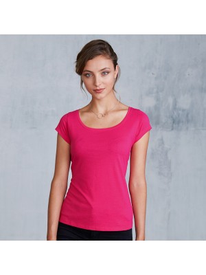 Plain Women's boa neck t-shirt Kariban 180 GSM